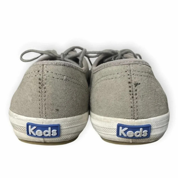 Keds  Grey Suede Lace Up Plimsolls Sneakers - Picture 4 of 6